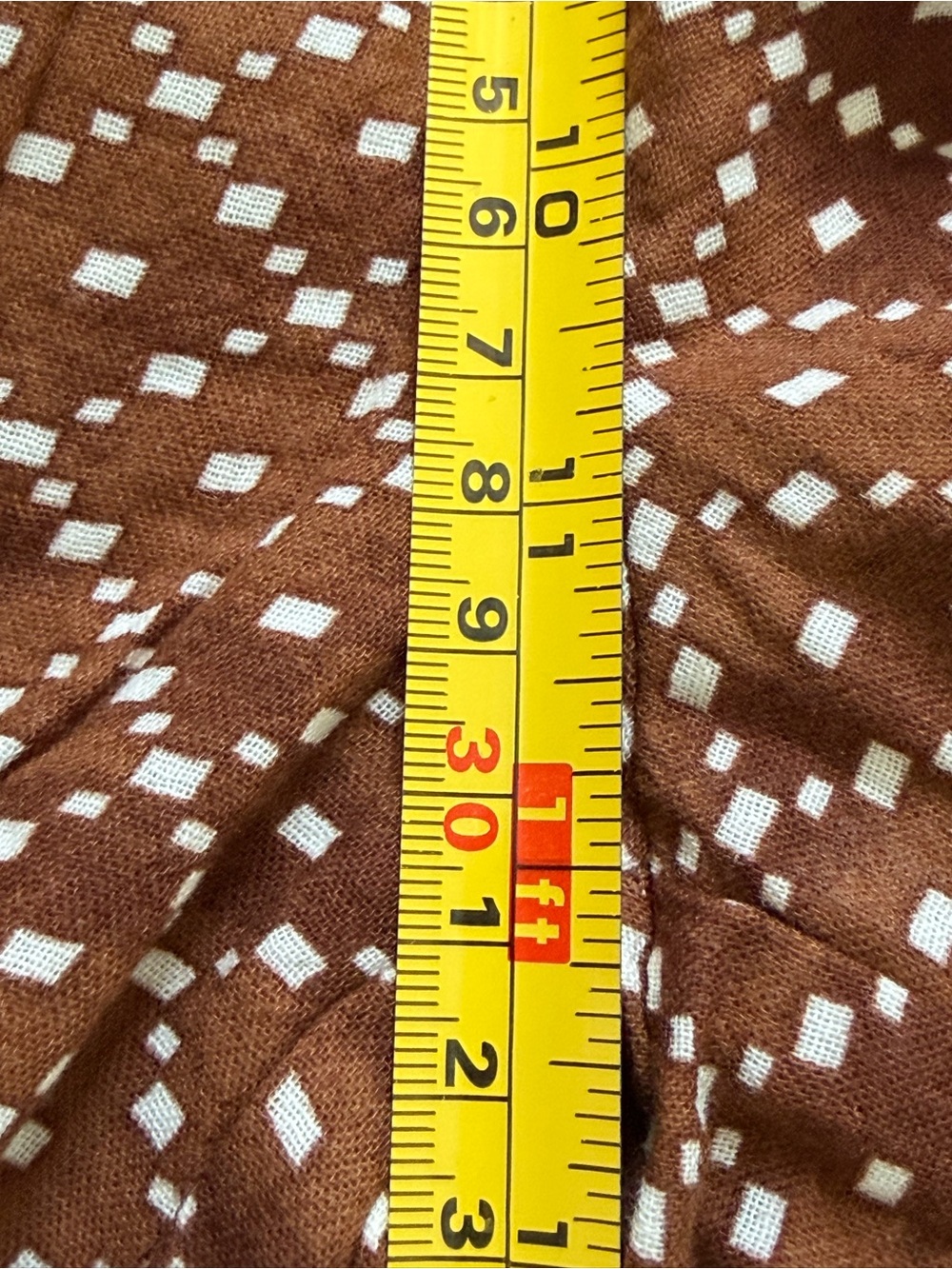 Hurley Women's Chocolate Patterned Wide-Leg Pants 100% Cotton Large - Picture 10 of 10